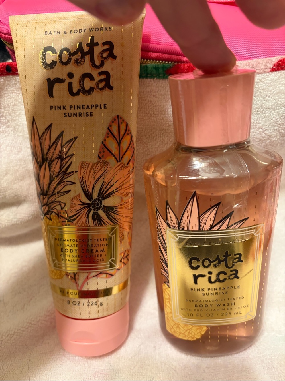 Bath & Body Works Costa Rica Pink Pineapple Sunrise Body Wash & Cream - Pink